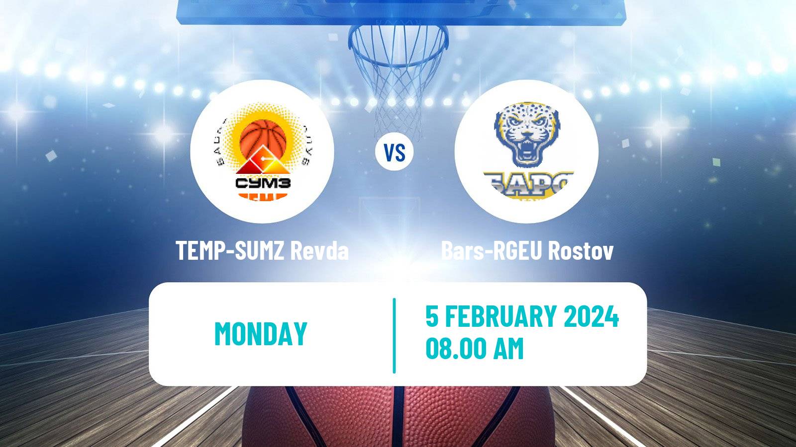 Basketball Russian Super League Basketball TEMP-SUMZ Revda - Bars-RGEU Rostov