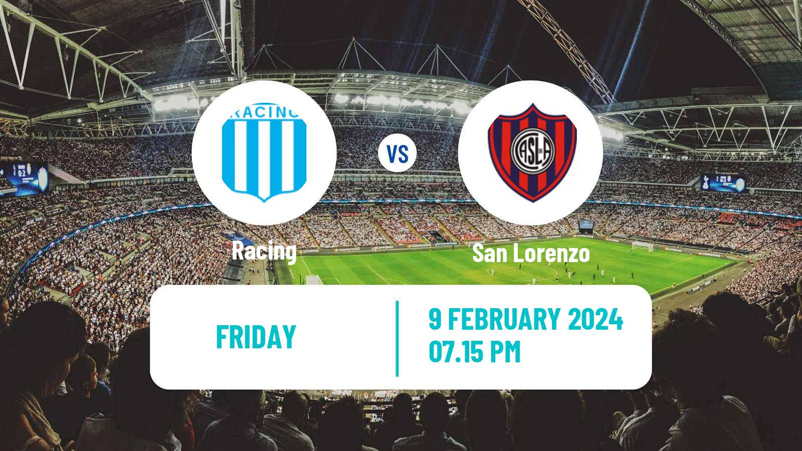 Soccer Argentinian Copa de la Liga Profesional Racing - San Lorenzo