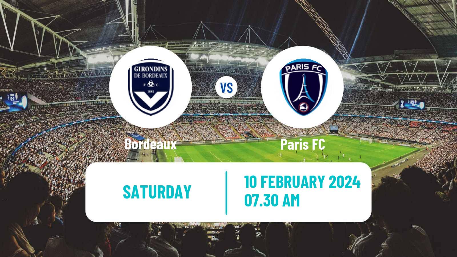 Soccer French Division 1 Women Bordeaux - Paris FC
