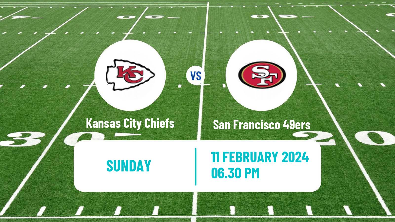 American football NFL Kansas City Chiefs - San Francisco 49ers