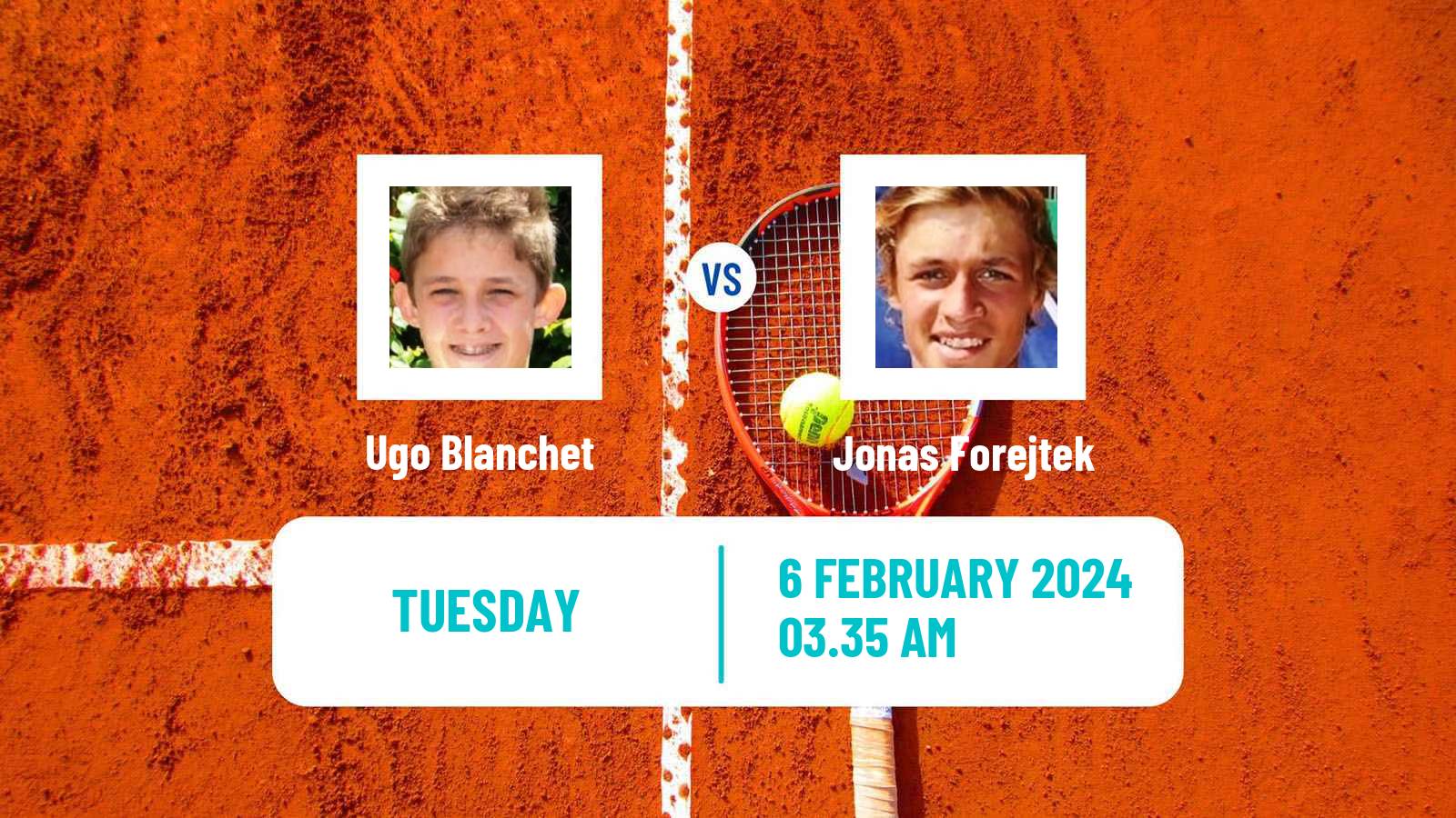 Tennis Chennai Challenger Men Ugo Blanchet - Jonas Forejtek