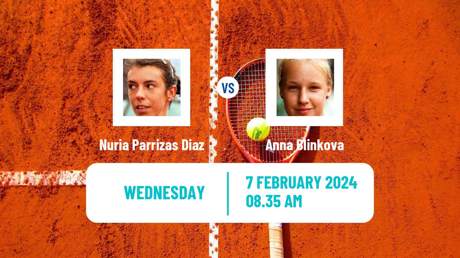 Tennis WTA Cluj Napoca Nuria Parrizas Diaz - Anna Blinkova