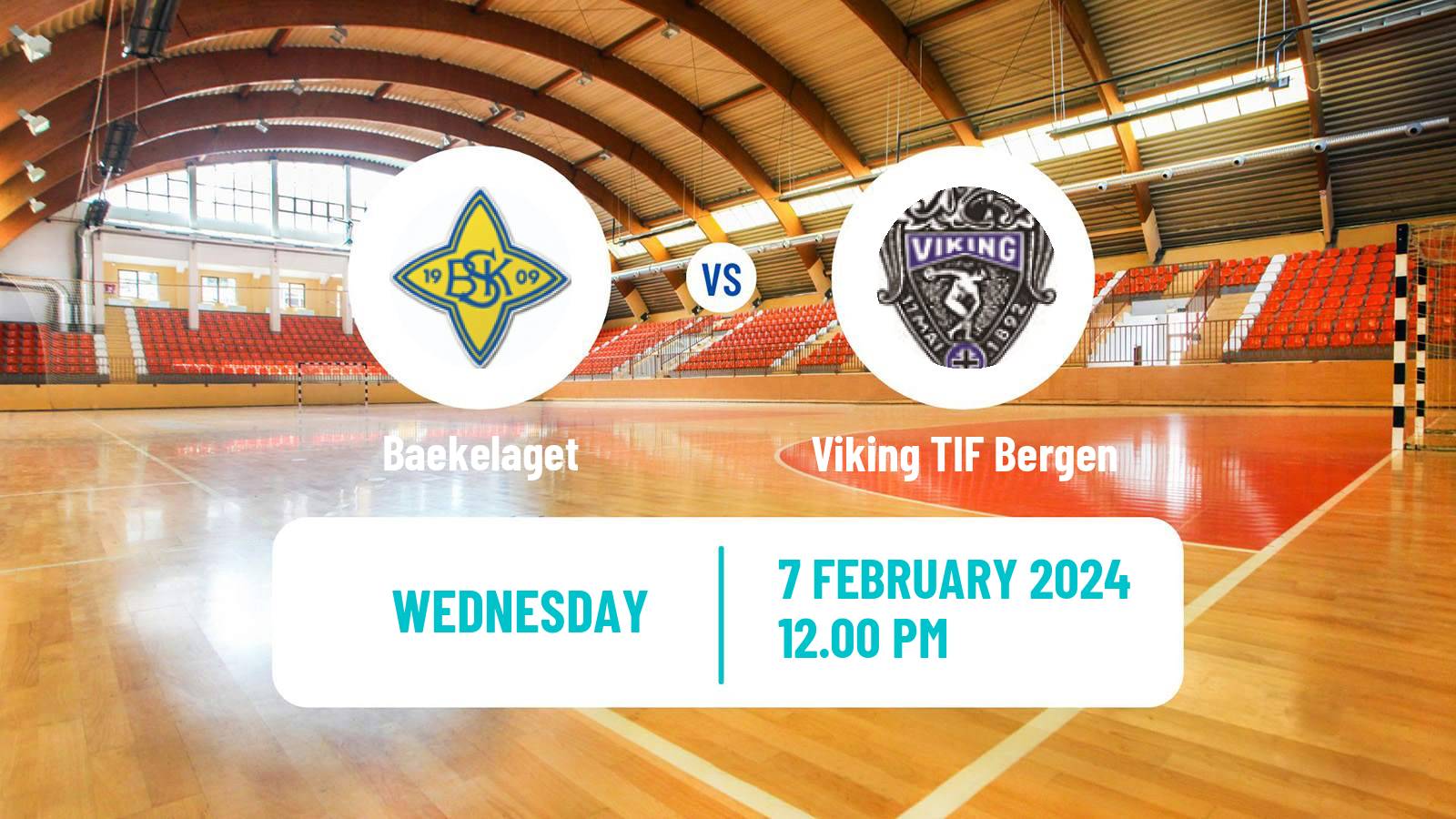 Handball Norwegian Eliteserien Handball Baekelaget - Viking TIF Bergen