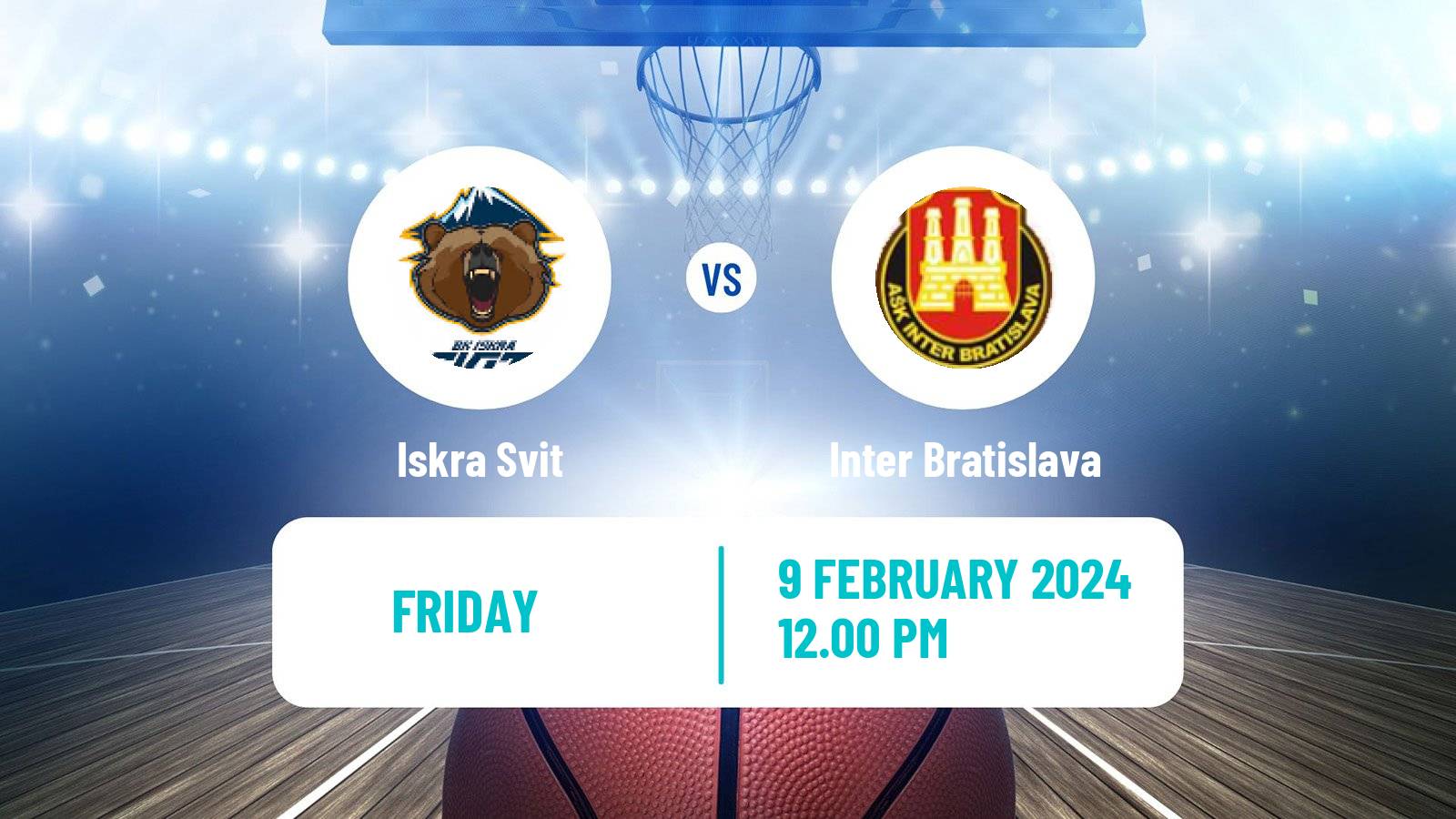 Basketball Slovak Extraliga Basketball Iskra Svit - Inter Bratislava