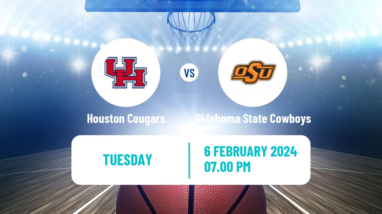 Basketball NCAA College Basketball Houston Cougars - Oklahoma State Cowboys