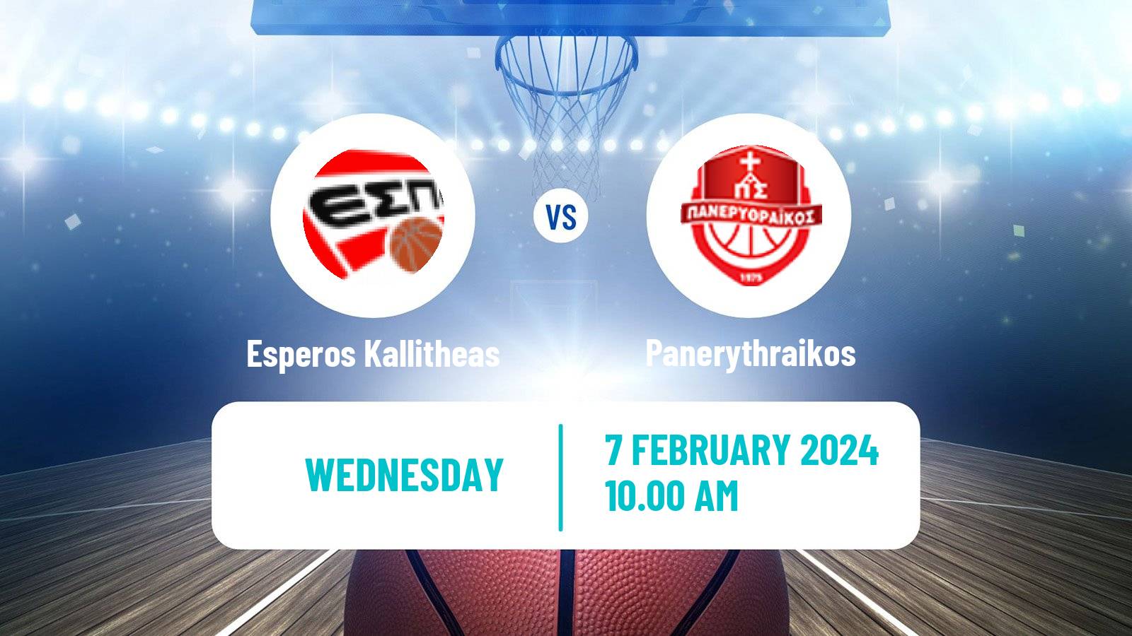 Basketball Greek Elite League Basketball Esperos Kallitheas - Panerythraikos