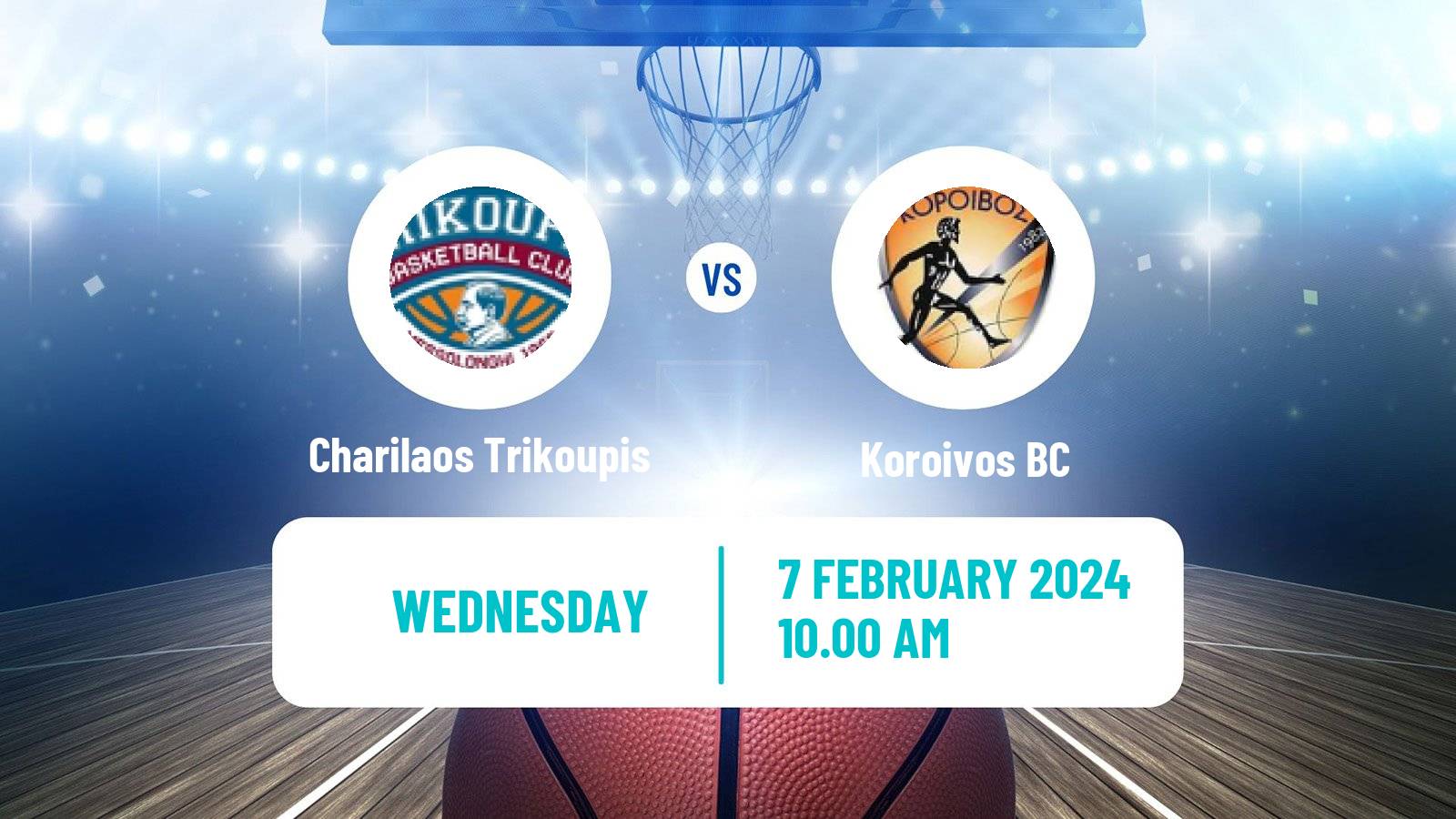 Basketball Greek Elite League Basketball Charilaos Trikoupis - Koroivos