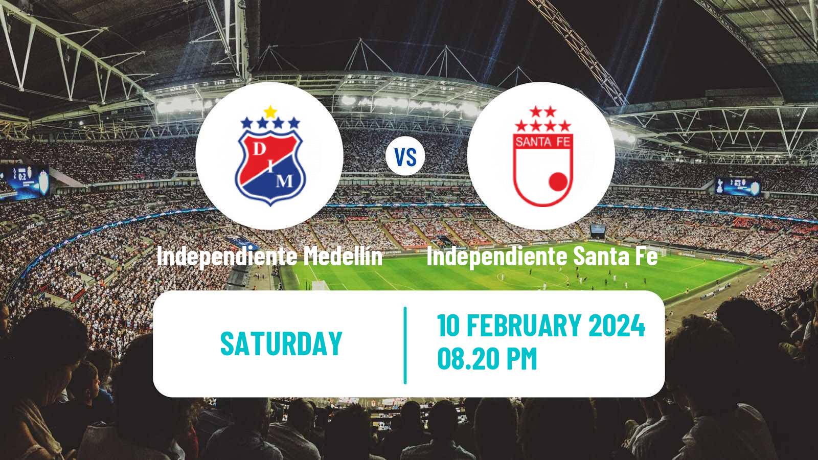 Soccer Colombian Primera A Independiente Medellín - Independiente Santa Fe