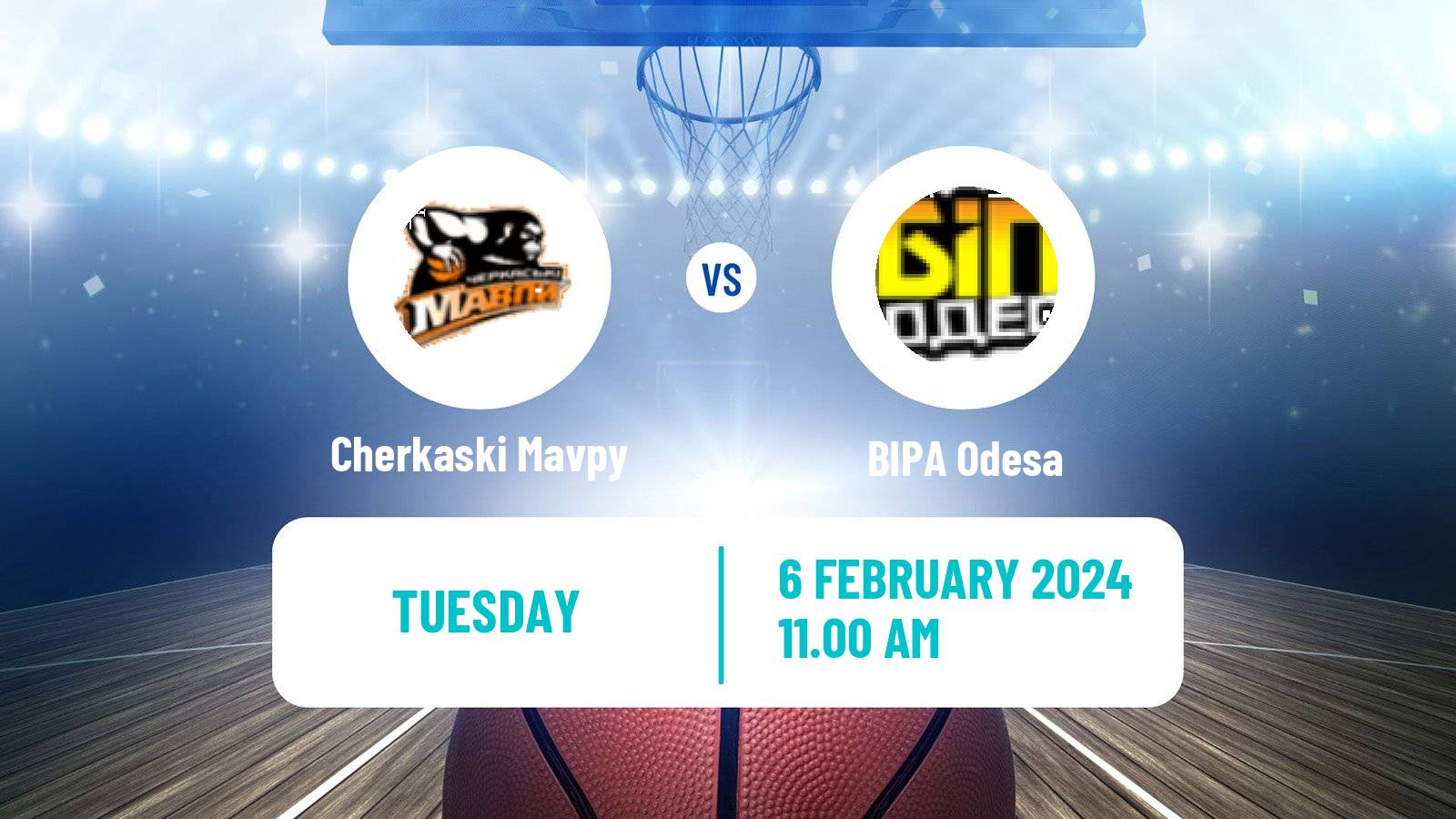 Basketball Ukrainian FBU Super League Cherkaski Mavpy - BIPA Odesa