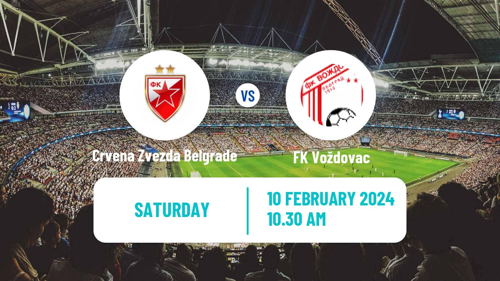 Soccer Serbian Superliga Crvena Zvezda Belgrade - Voždovac