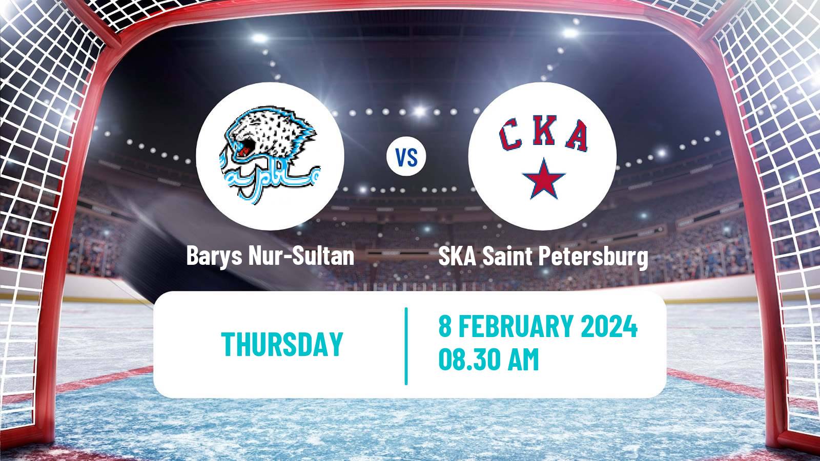 Hockey KHL Barys Nur-Sultan - SKA Saint Petersburg