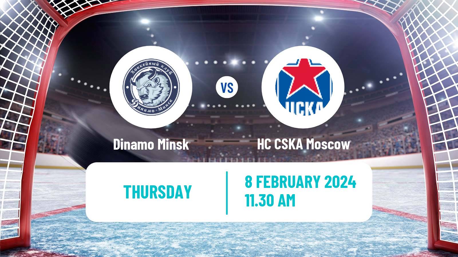 Hockey KHL Dinamo Minsk - HC CSKA Moscow