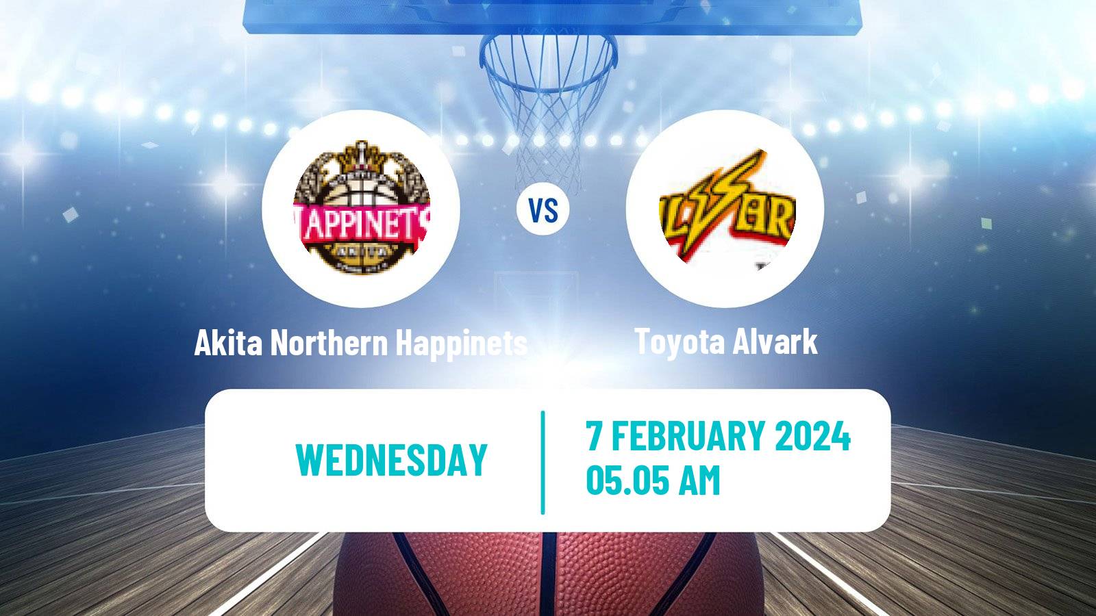 Basketball BJ League Akita Northern Happinets - Toyota Alvark