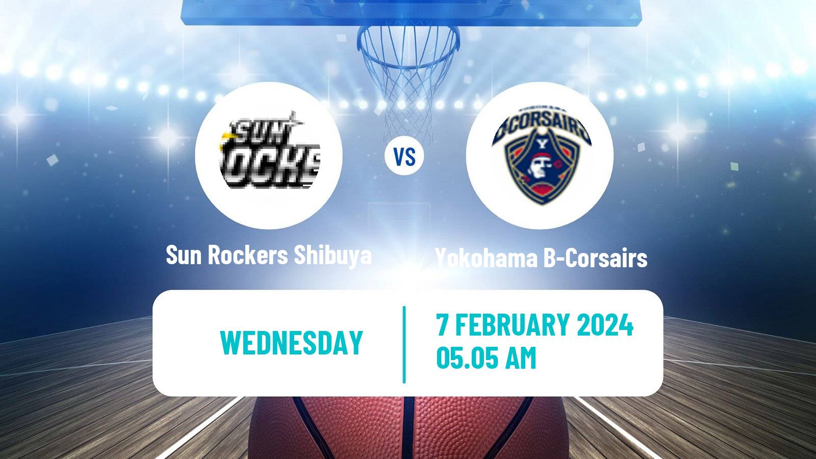 Basketball BJ League Sun Rockers Shibuya - Yokohama B-Corsairs