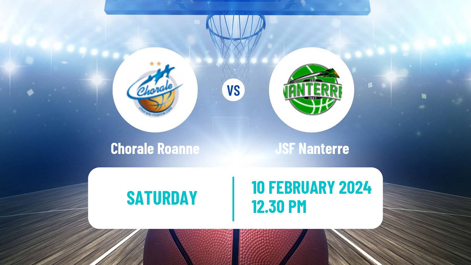 Basketball French LNB Chorale Roanne - Nanterre