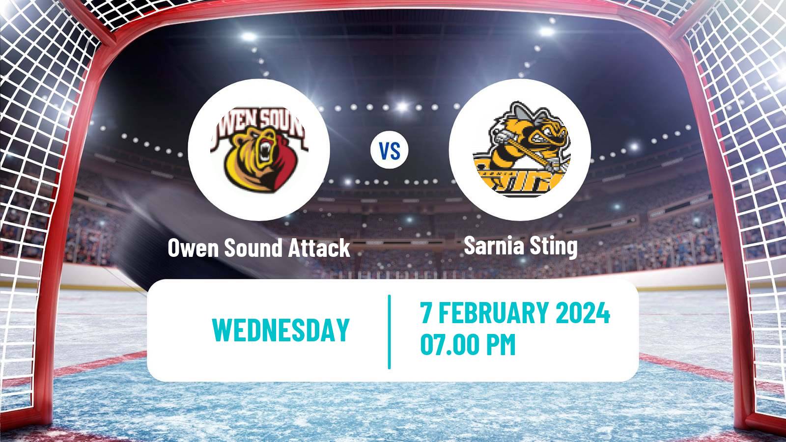 Hockey OHL Owen Sound Attack - Sarnia Sting