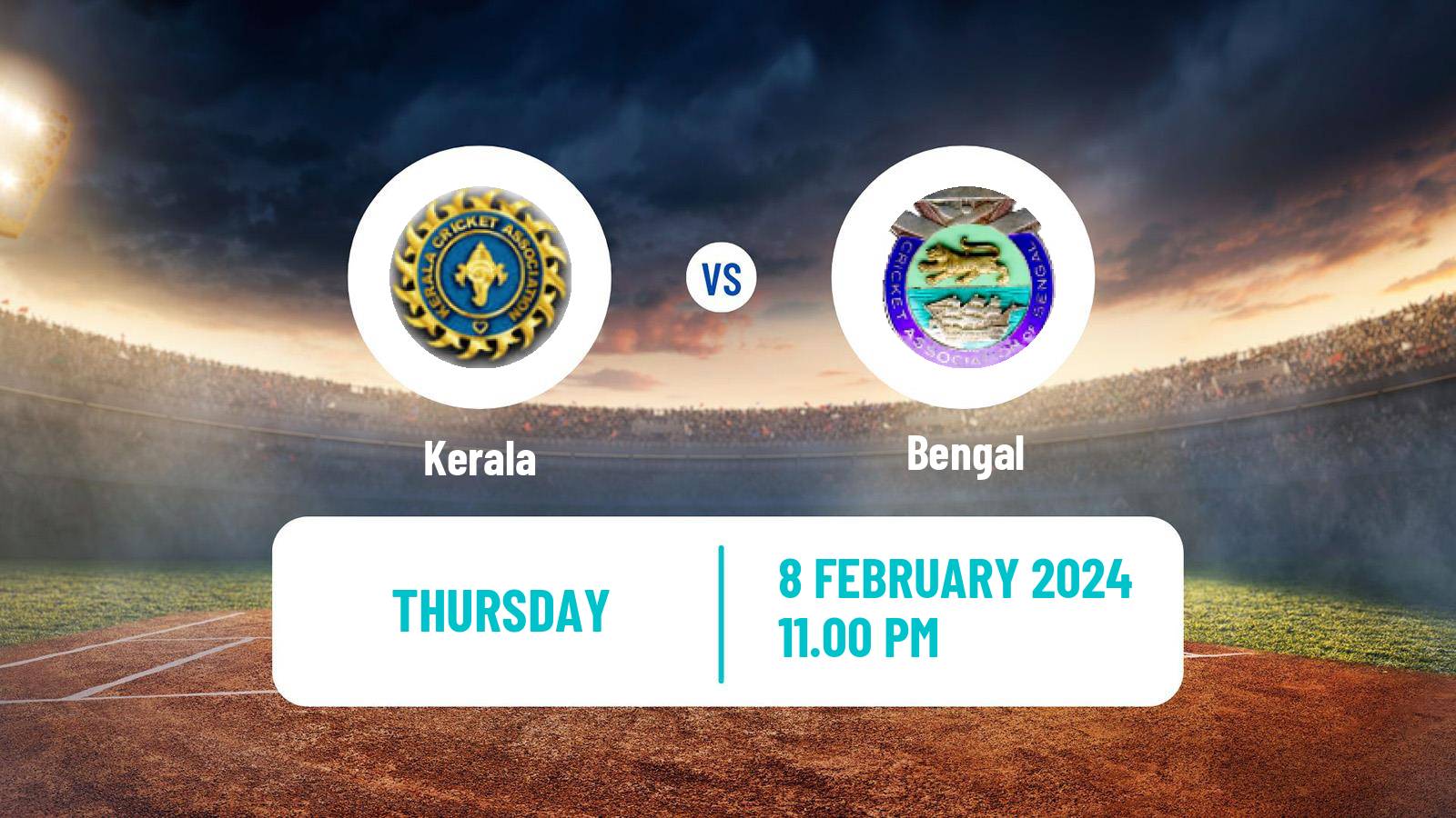 Cricket Ranji Trophy Kerala - Bengal