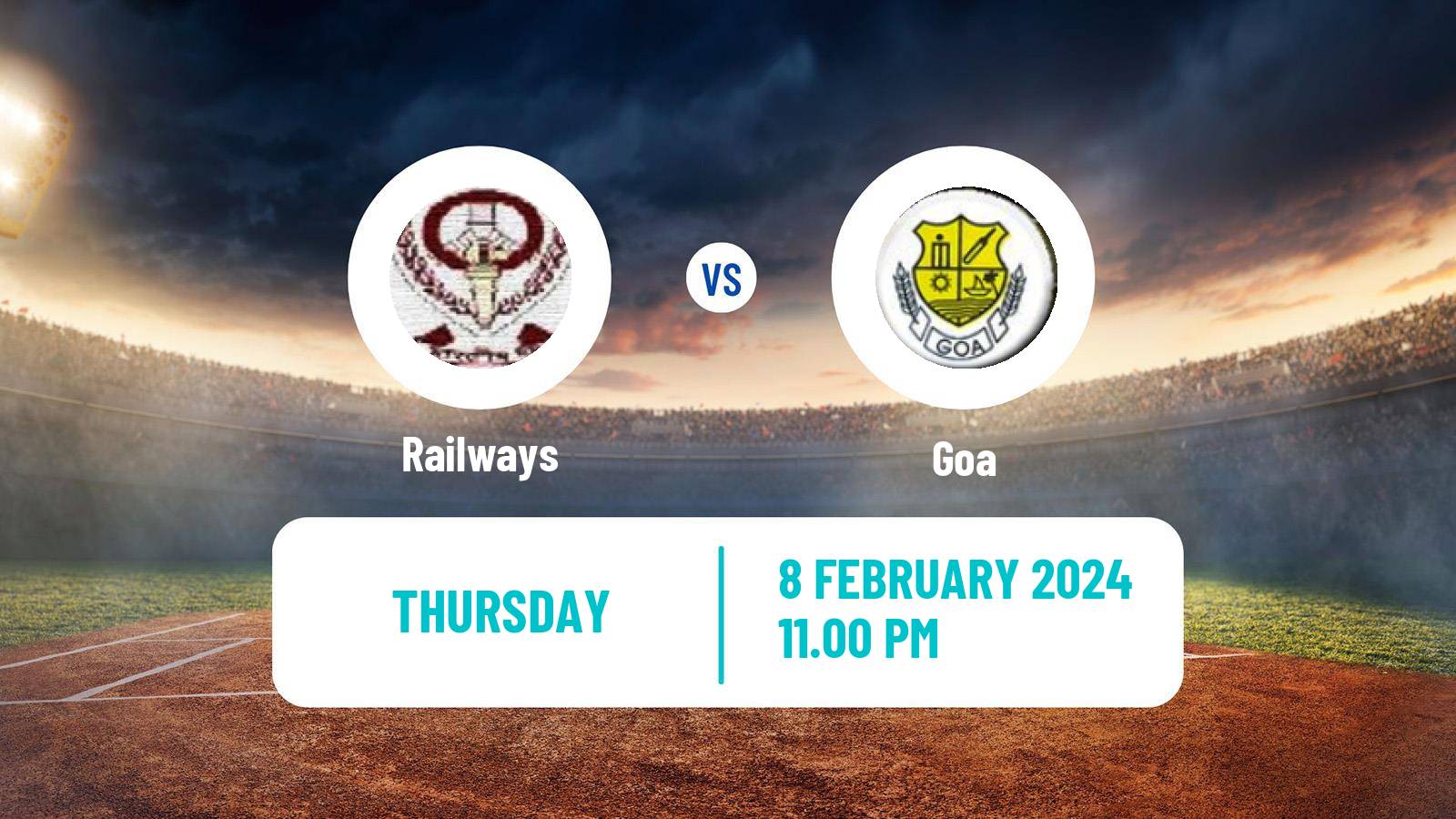 Cricket Ranji Trophy Railways - Goa