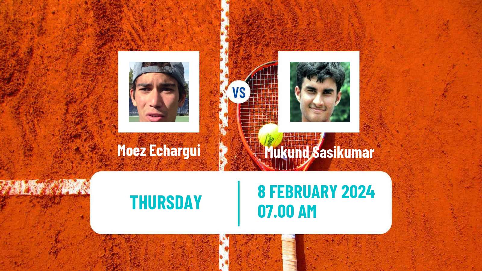 Tennis Chennai Challenger Men Moez Echargui - Mukund Sasikumar