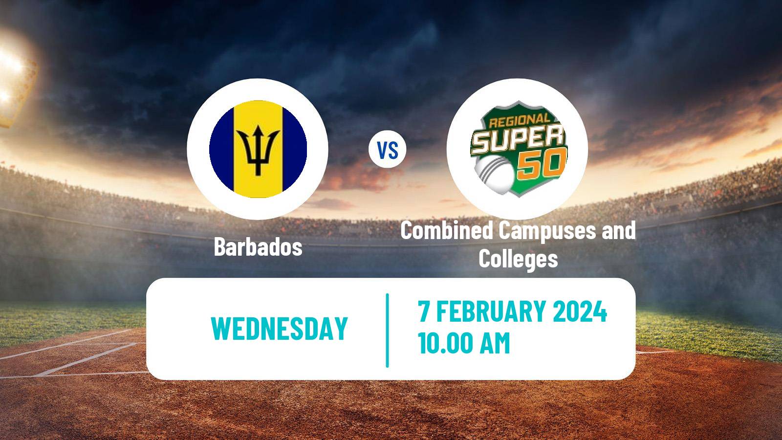 Cricket West Indies Championship Cricket Barbados - Combined Campuses and Colleges