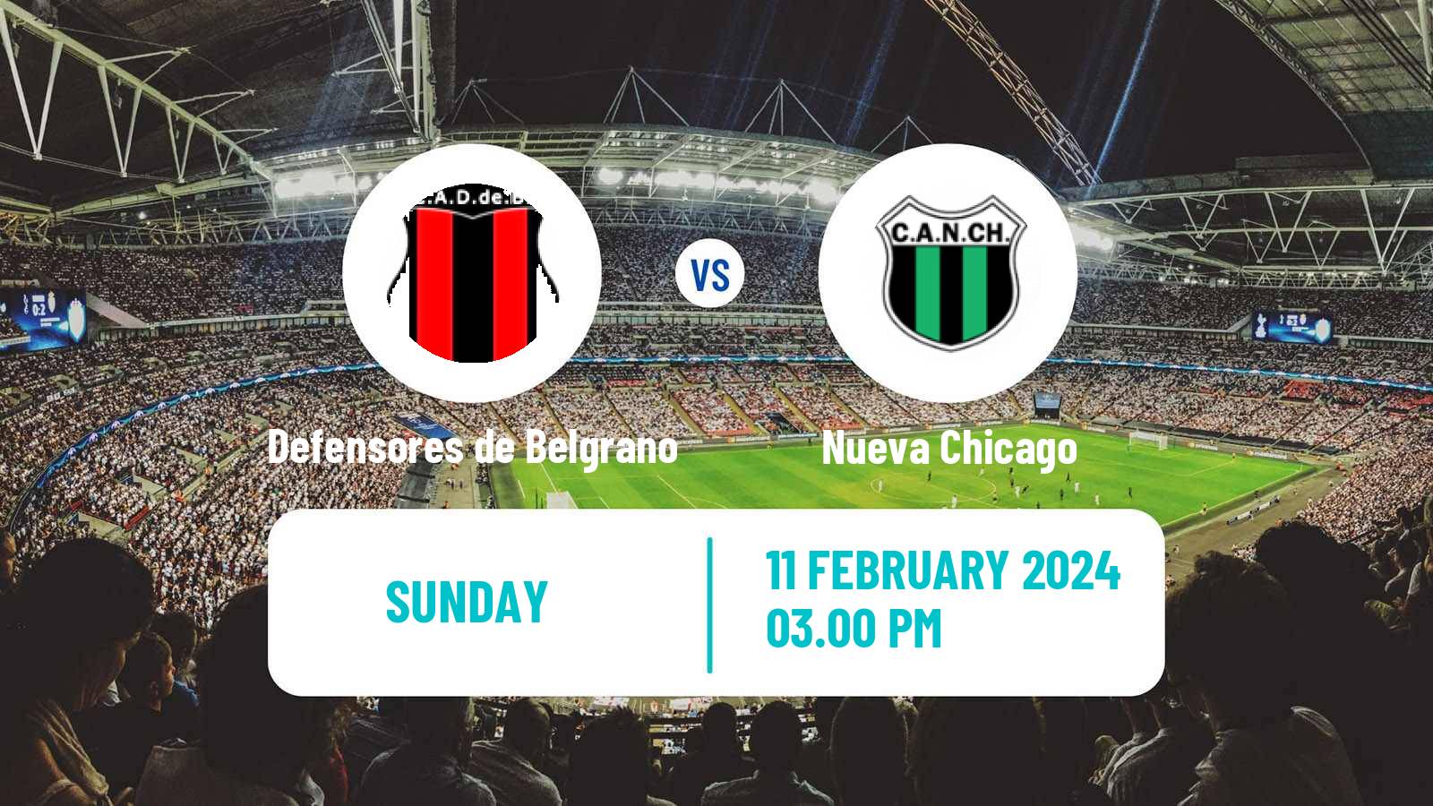 Soccer Argentinian Primera Nacional Defensores de Belgrano - Nueva Chicago