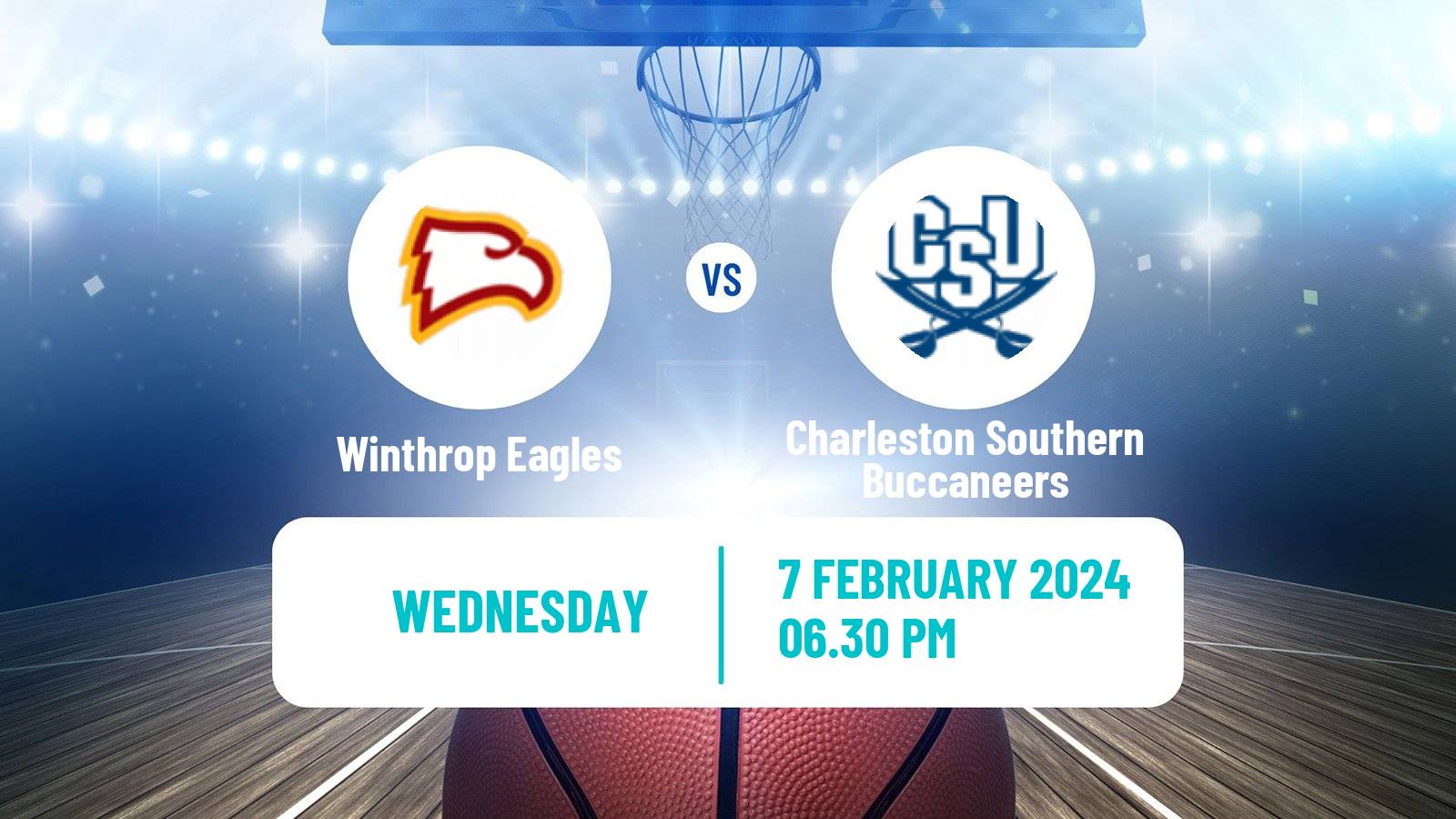 Basketball NCAA College Basketball Winthrop Eagles - Charleston Southern Buccaneers