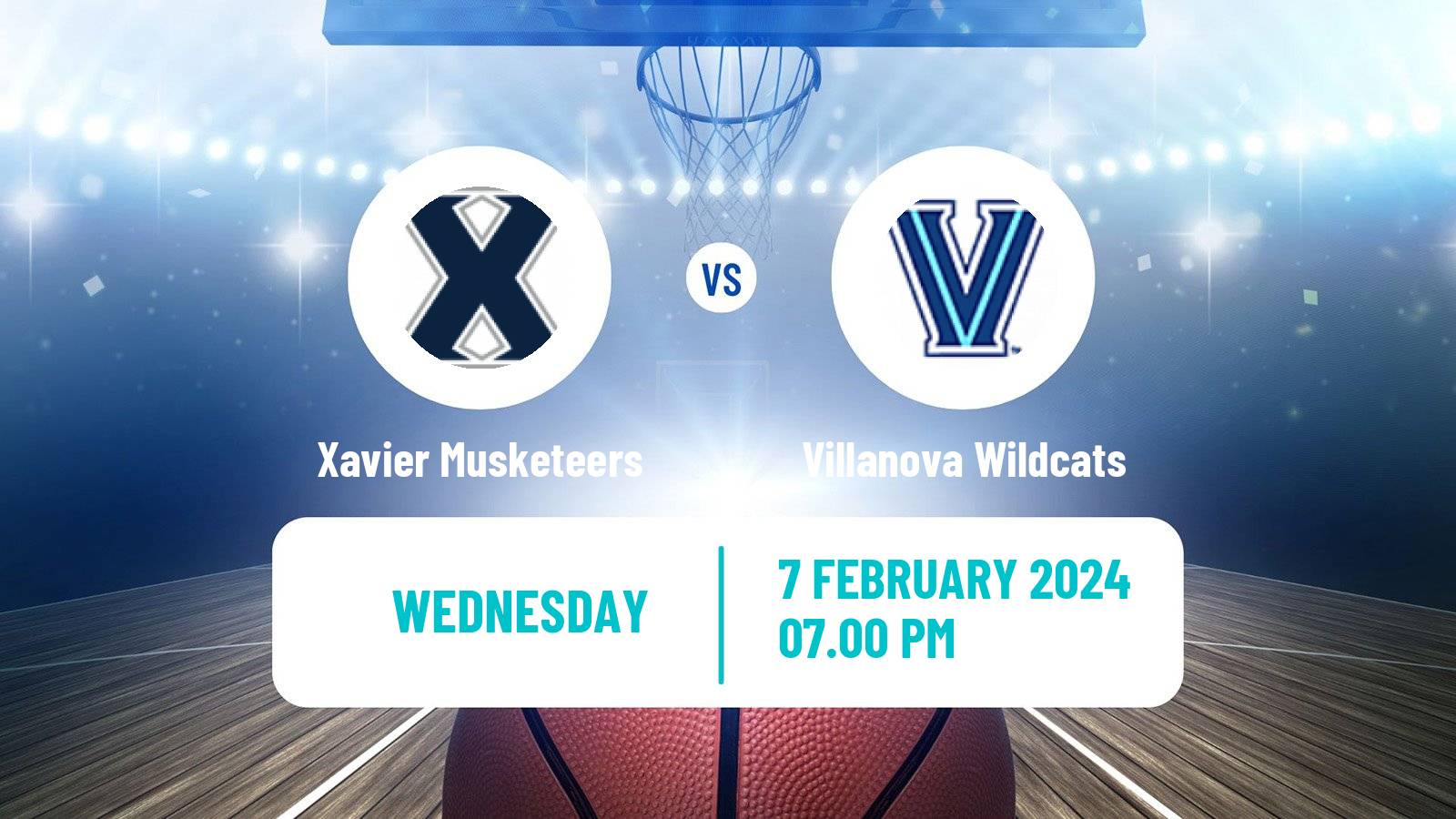 Basketball NCAA College Basketball Xavier Musketeers - Villanova Wildcats