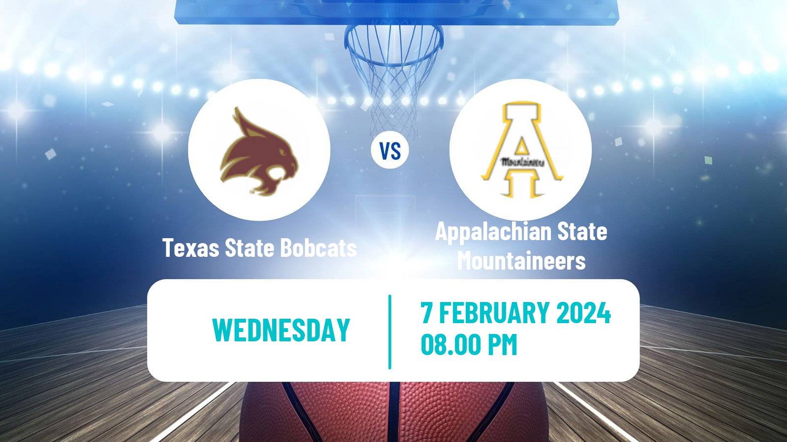 Basketball NCAA College Basketball Texas State Bobcats - Appalachian State Mountaineers