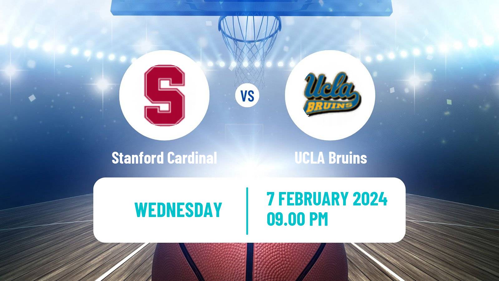 Basketball NCAA College Basketball Stanford Cardinal - UCLA Bruins