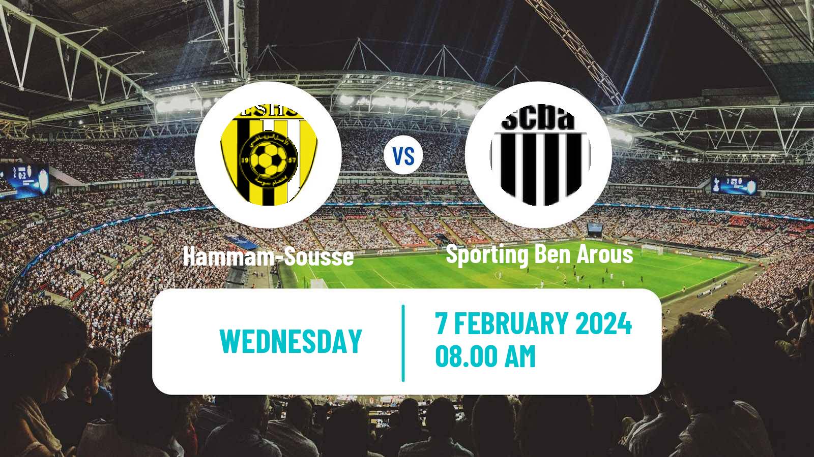 Soccer Tunisian Ligue 2 Hammam-Sousse - Sporting Ben Arous