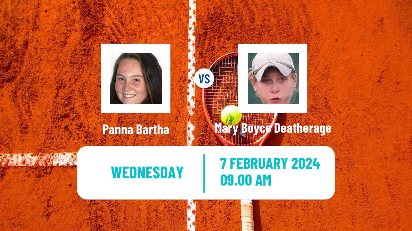 Tennis ITF W35 Wesley Chapel Fl Women Panna Bartha - Mary Boyce Deatherage