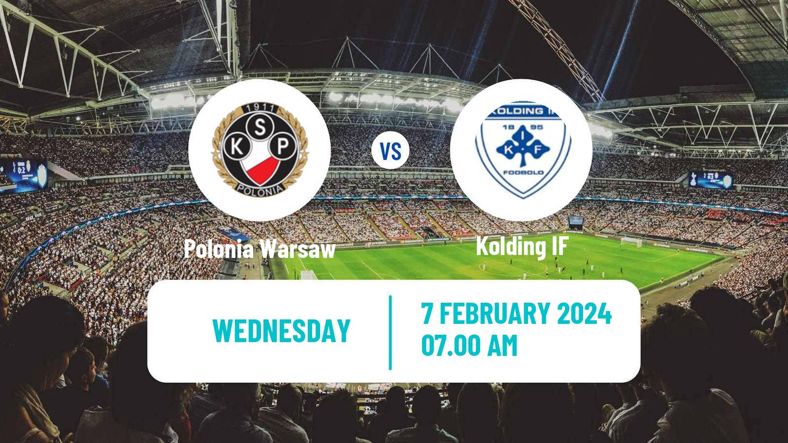 Soccer Club Friendly Polonia Warsaw - Kolding IF