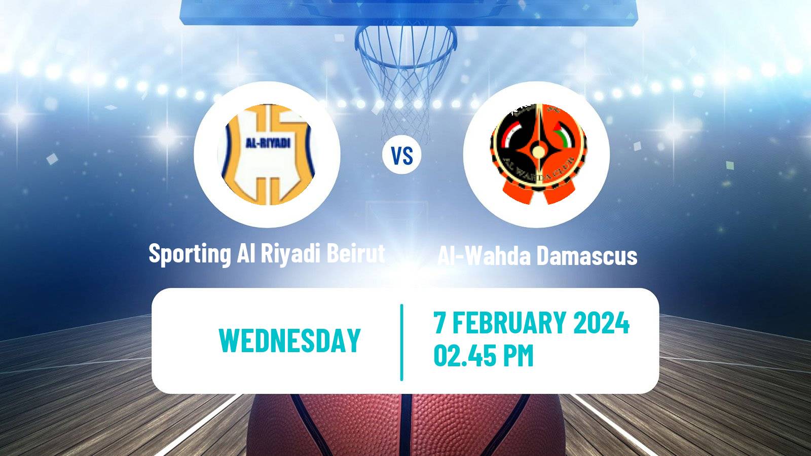Basketball WASL Basketball Sporting Al Riyadi Beirut - Al-Wahda Damascus