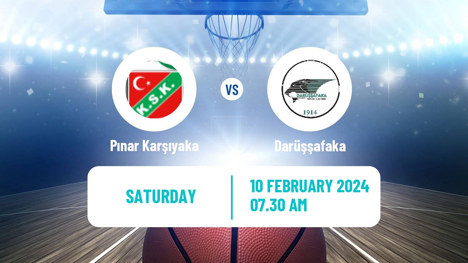 Basketball Turkish Basketball Super Ligi Pınar Karşıyaka - Darüşşafaka