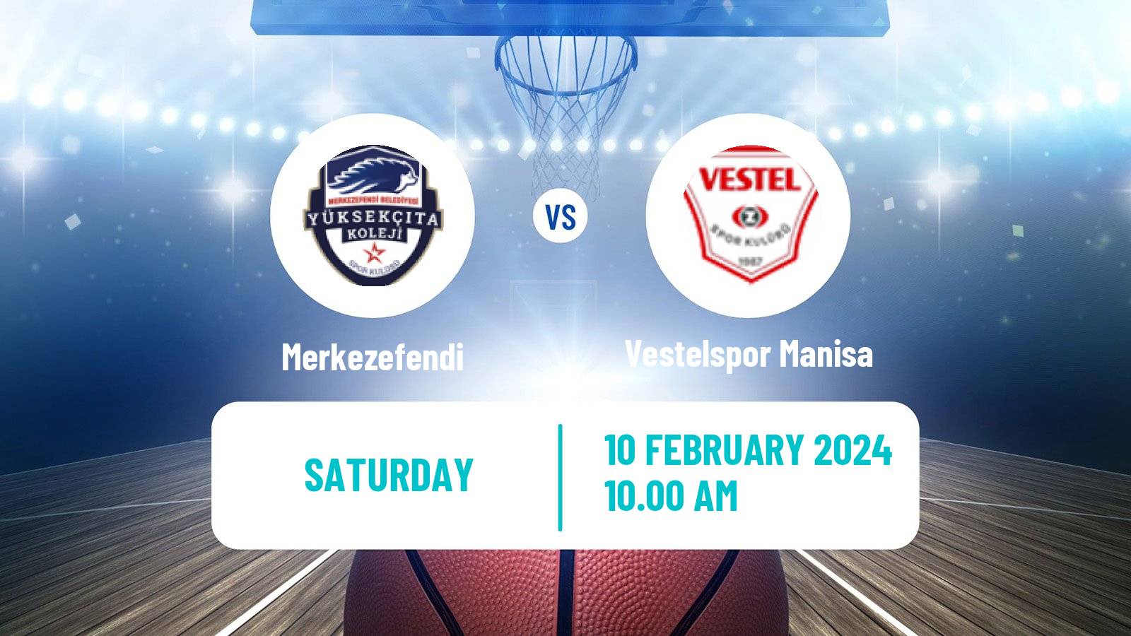 Basketball Turkish Basketball Super Ligi Merkezefendi - Vestelspor Manisa