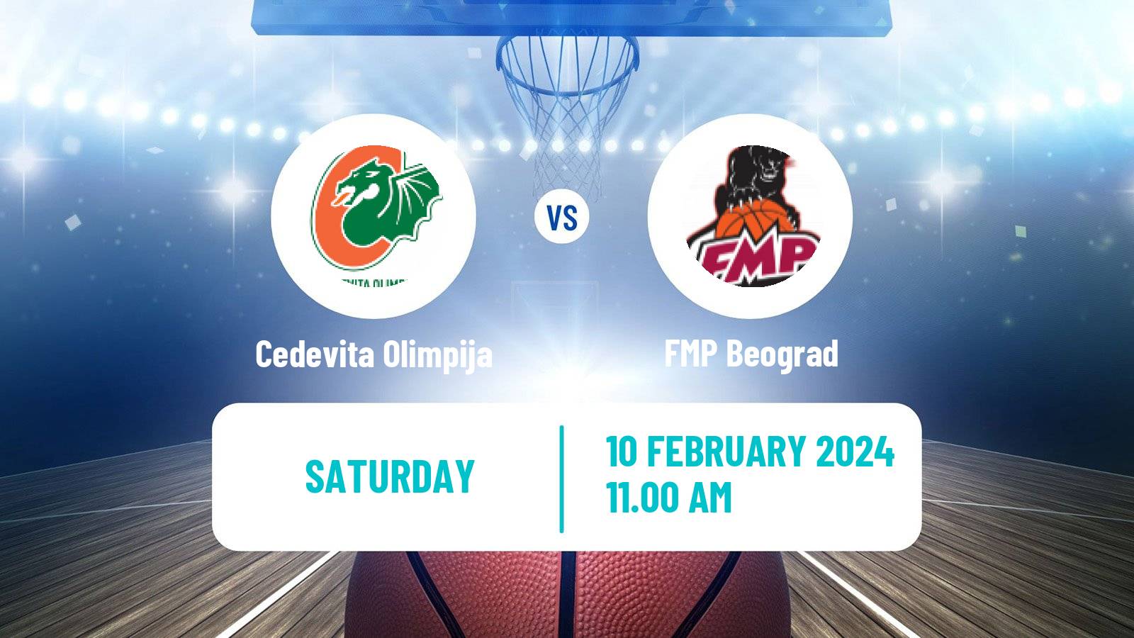 Basketball Adriatic League Cedevita Olimpija - FMP Beograd