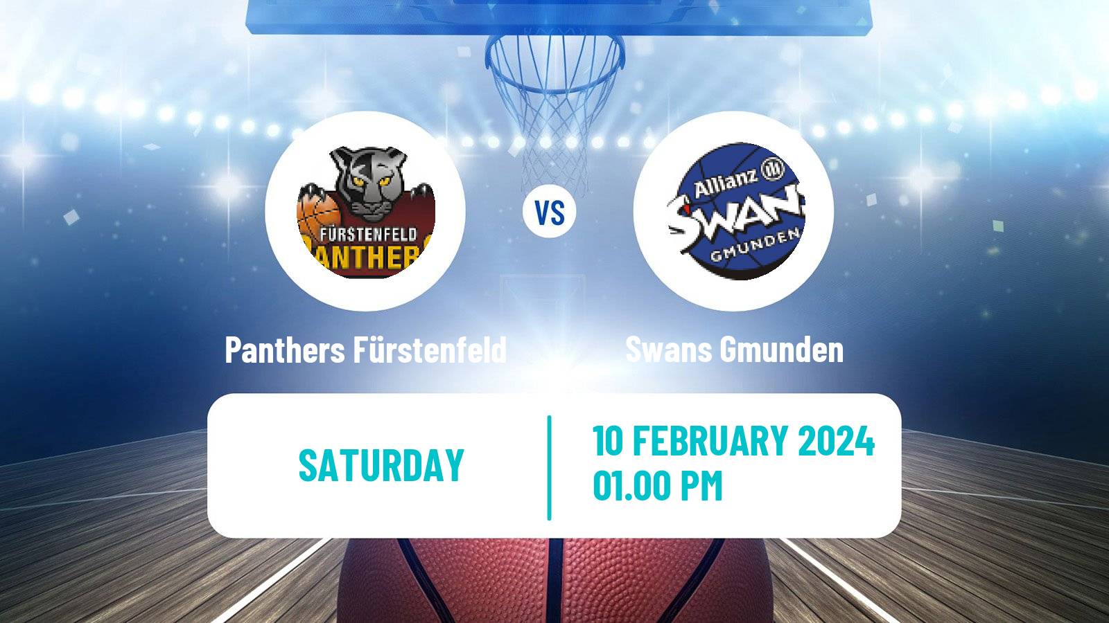 Basketball Austrian Superliga Basketball Panthers Fürstenfeld - Swans Gmunden