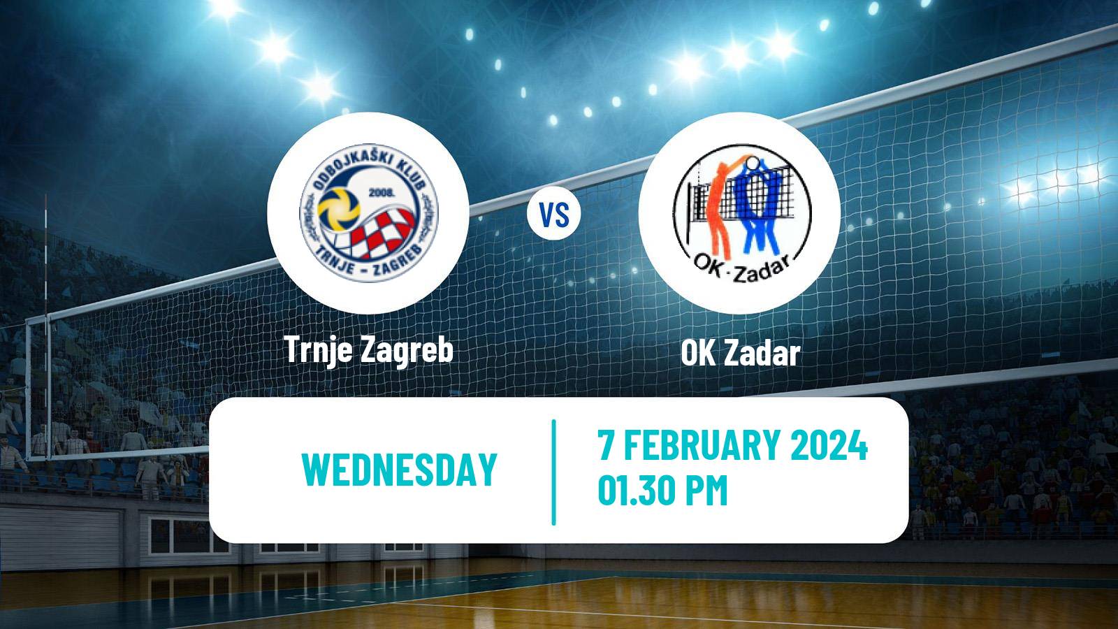 Volleyball Croatian Superliga Volleyball Trnje Zagreb - OK Zadar