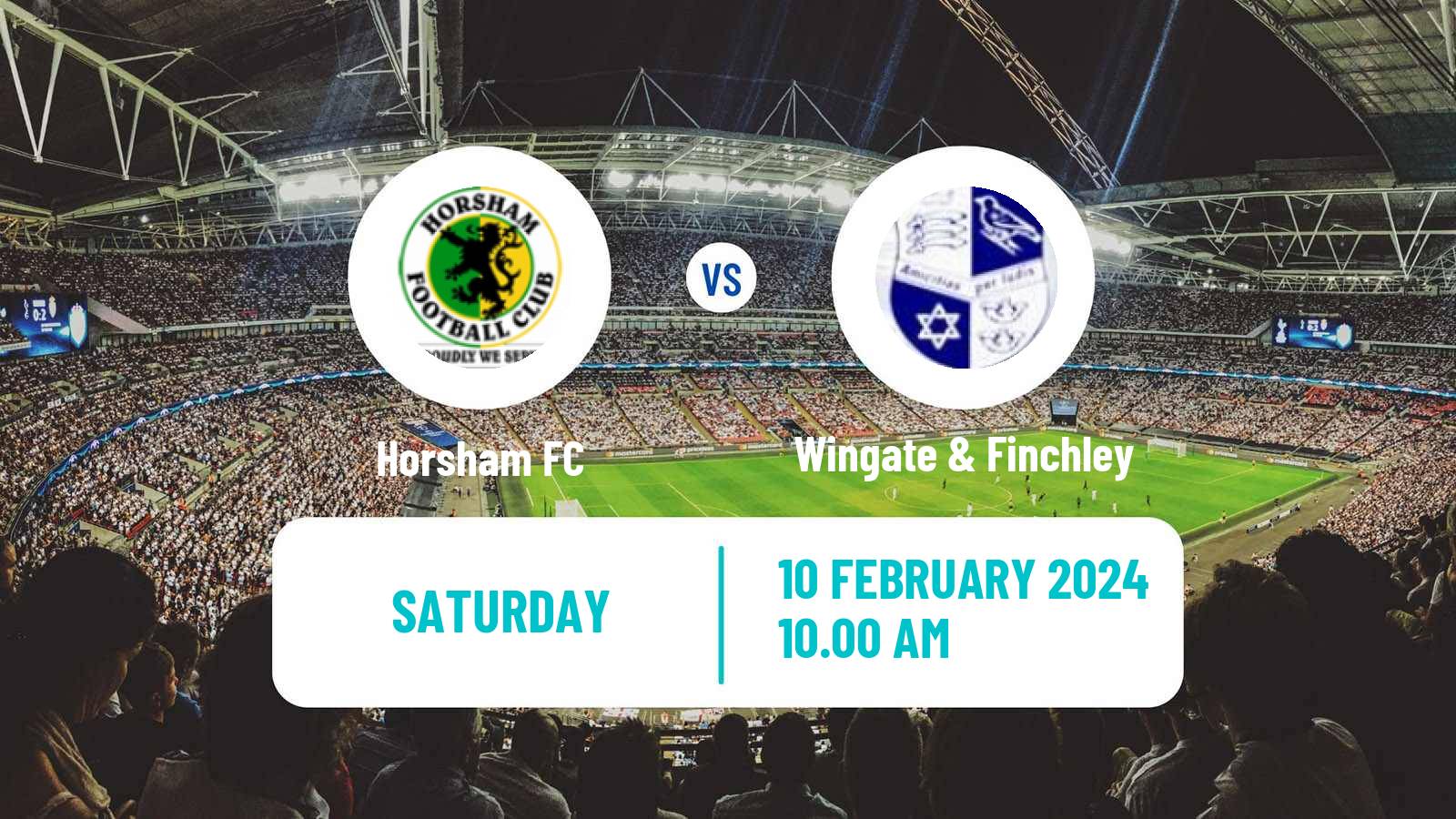 Soccer English Isthmian League Premier Division Horsham - Wingate & Finchley