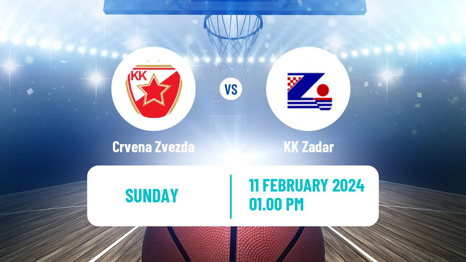 Basketball Adriatic League Crvena Zvezda - KK Zadar