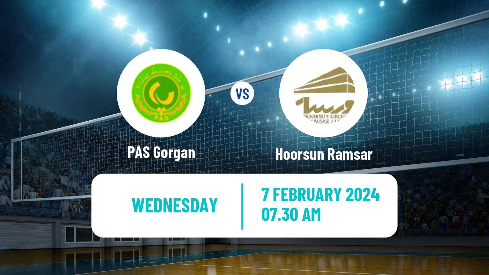 Volleyball Iran Super League Volleyball PAS Gorgan - Hoorsun Ramsar