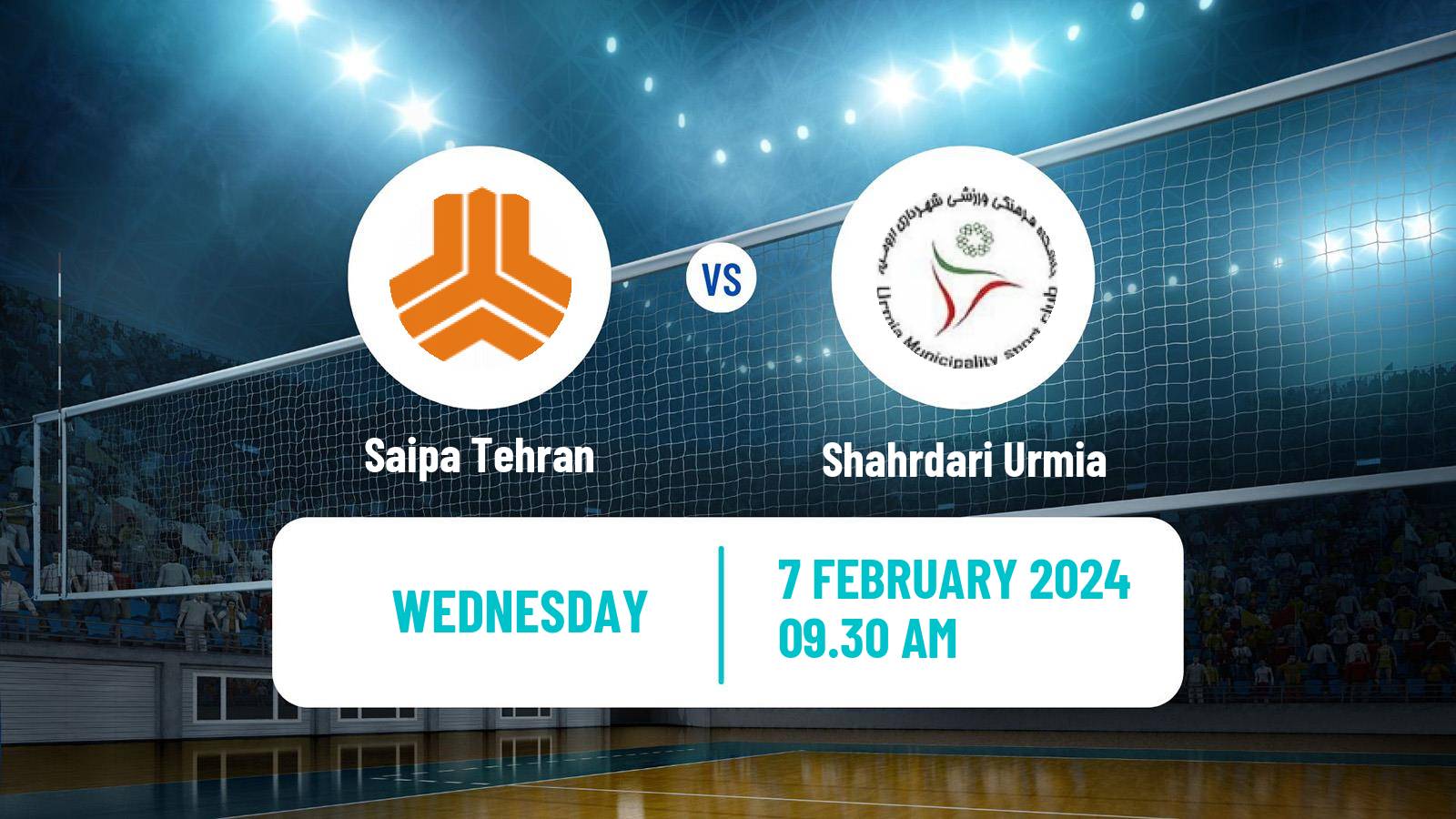Volleyball Iran Super League Volleyball Saipa Tehran - Shahrdari Urmia