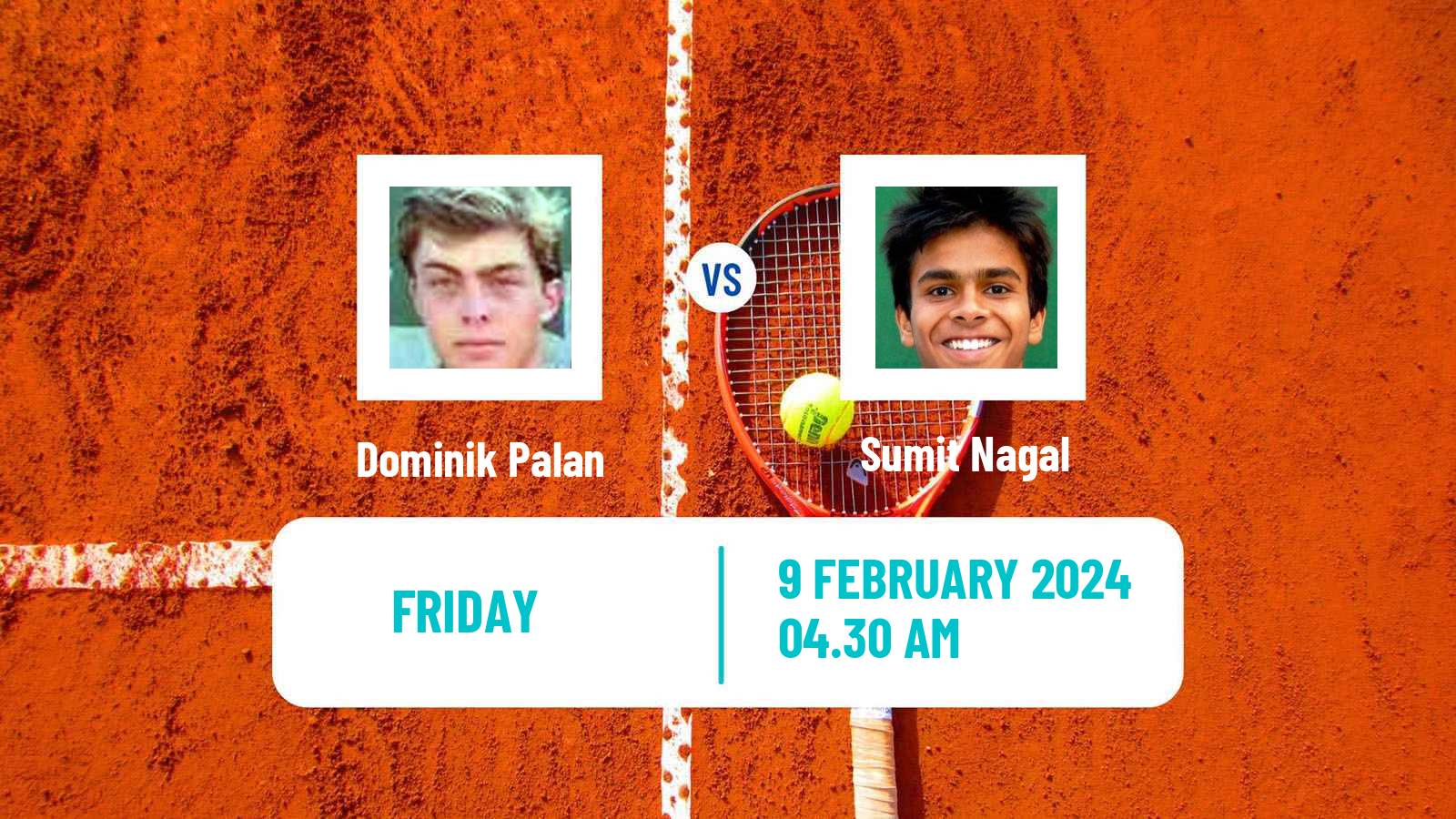 Tennis Chennai Challenger Men Dominik Palan - Sumit Nagal