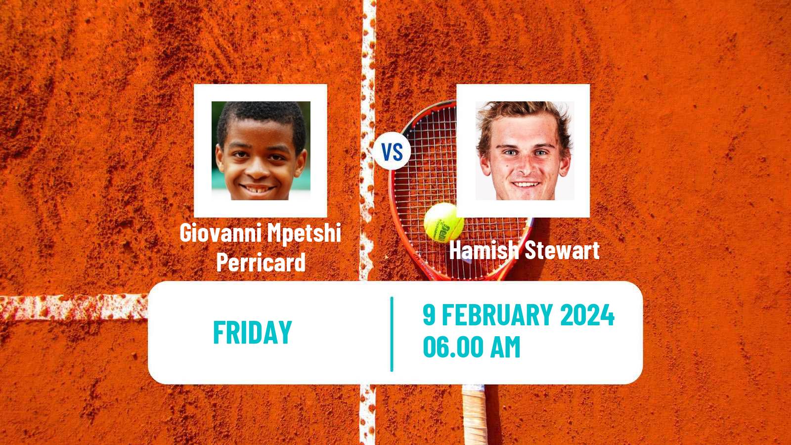 Tennis Nottingham 3 Challenger Men Giovanni Mpetshi Perricard - Hamish Stewart