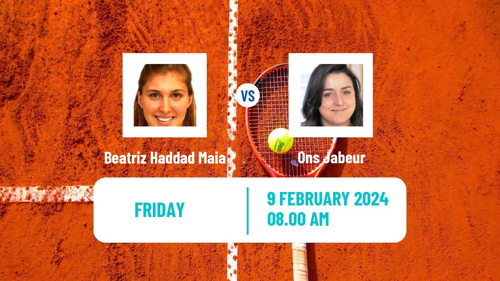 Tennis WTA Abu Dhabi Beatriz Haddad Maia - Ons Jabeur