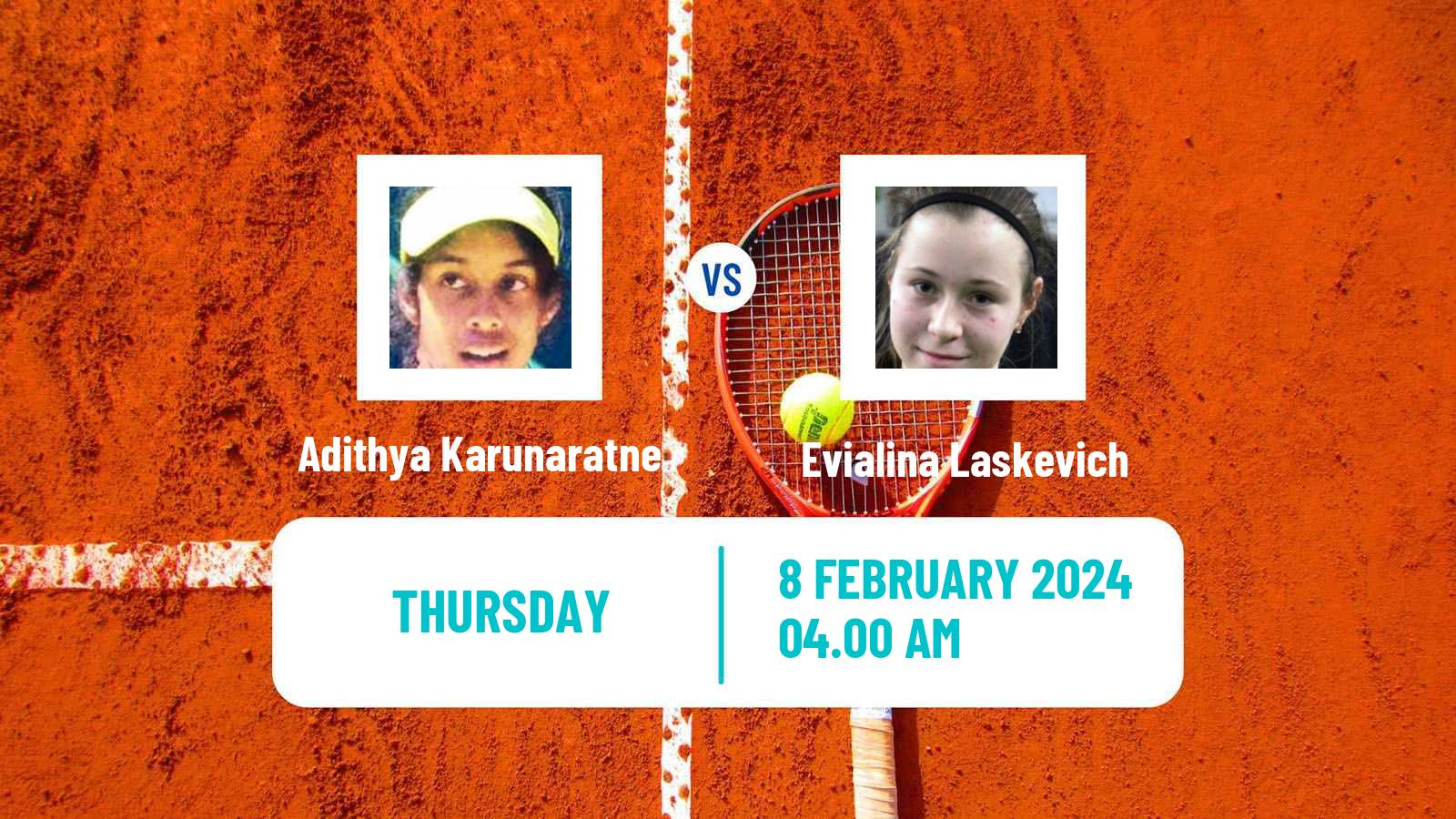 Tennis ITF W15 Sharm Elsheikh Women Adithya Karunaratne - Evialina Laskevich