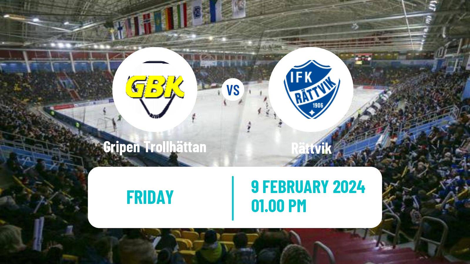 Bandy Swedish Elitserien Bandy Gripen Trollhättan - Rättvik