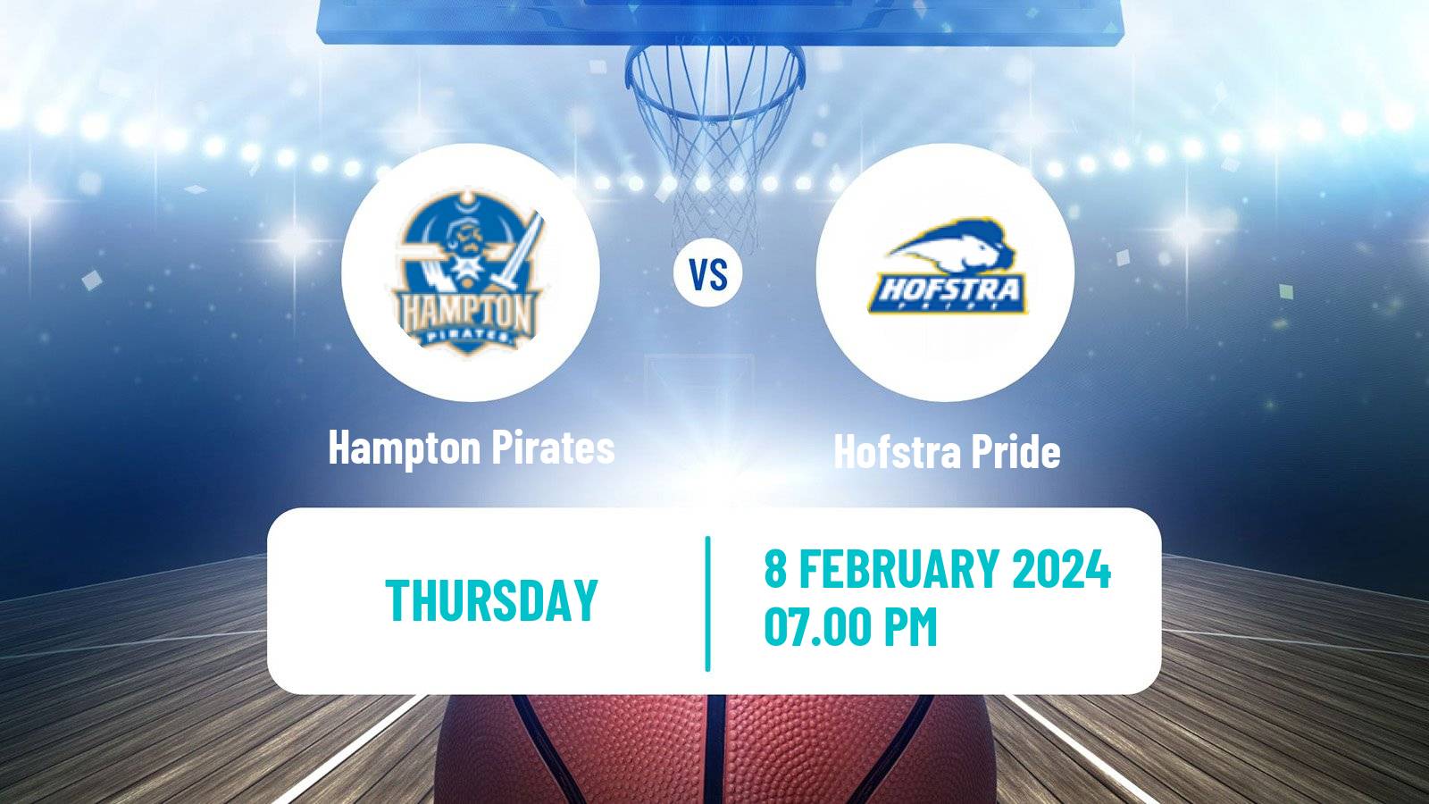 Basketball NCAA College Basketball Hampton Pirates - Hofstra Pride