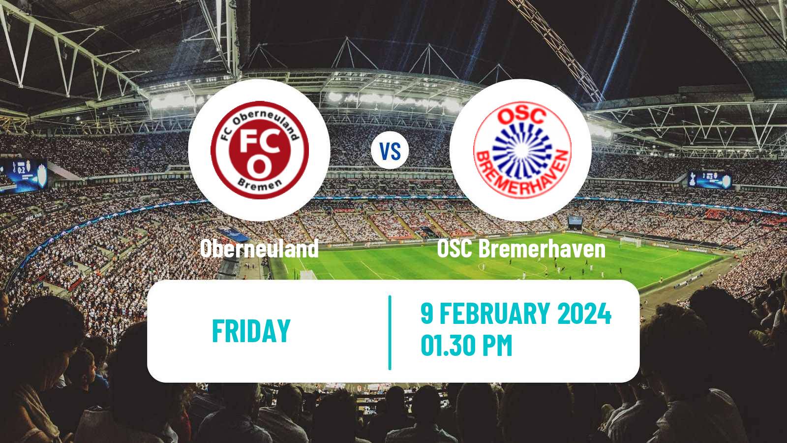 Soccer German Oberliga Bremen Oberneuland - OSC Bremerhaven