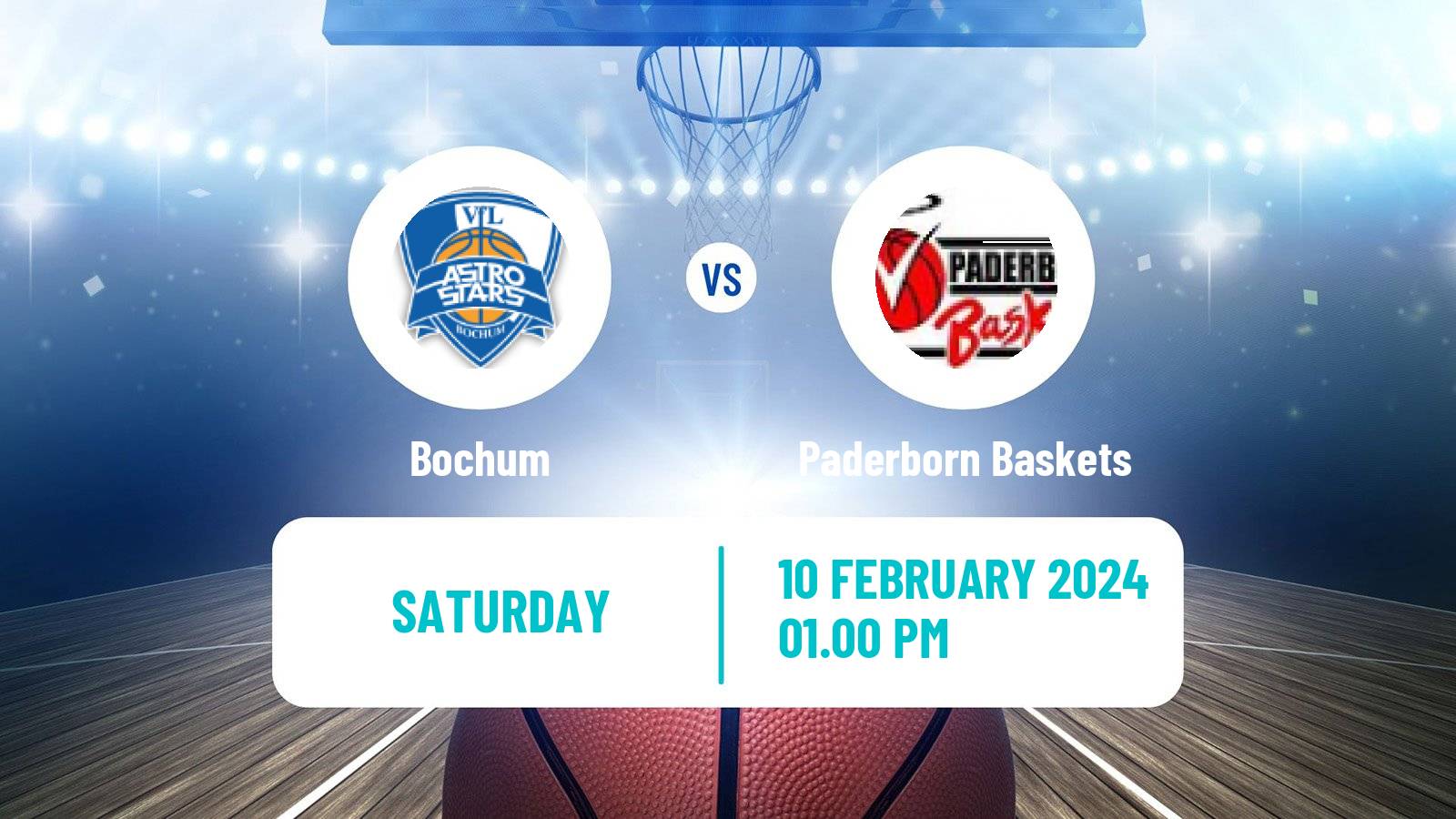 Basketball German Pro A Basketball Bochum - Paderborn Baskets